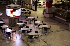 deserted shopping mall